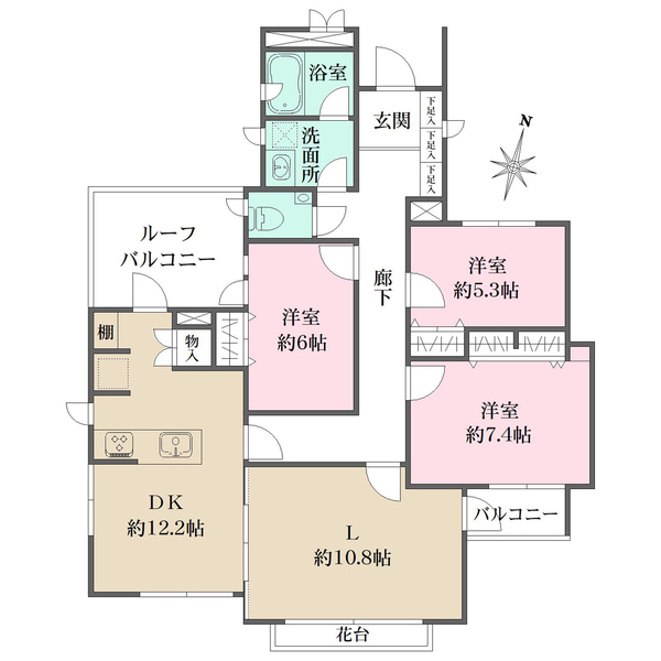 グランフォルム中野区江原町の間取図