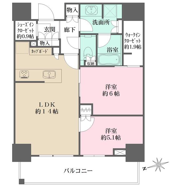 パークホームズ北千住アドーアの間取図