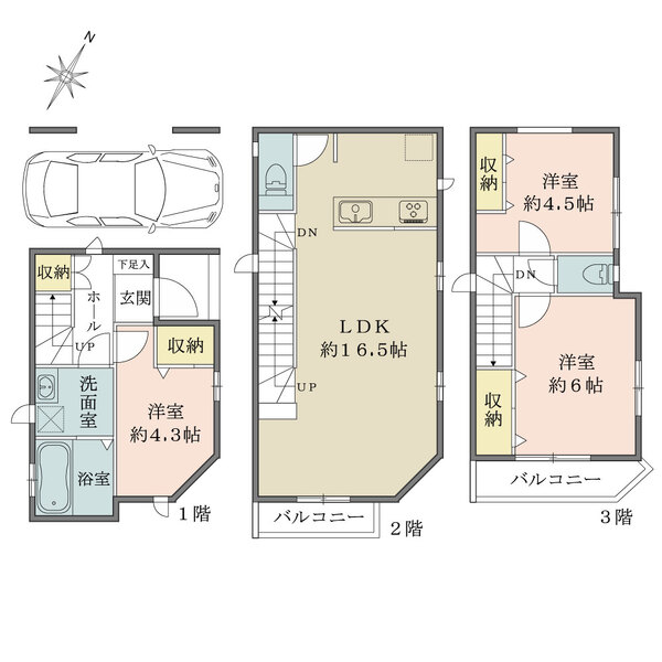 B棟の間取図