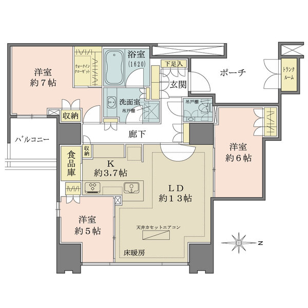 ワールドシティタワーズブリーズタワーの間取図