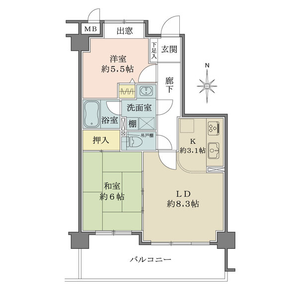 メイツ北千住の間取図