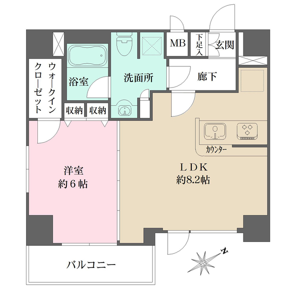 レアライズ浅草の間取図