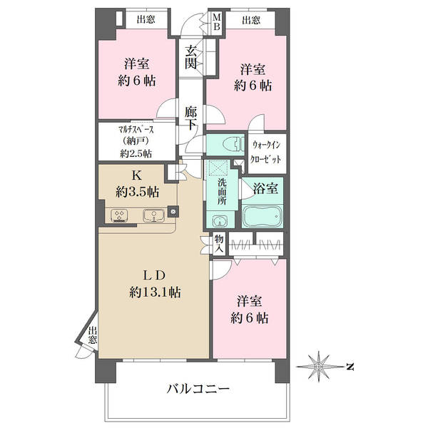 ラスティアガーデンの間取図