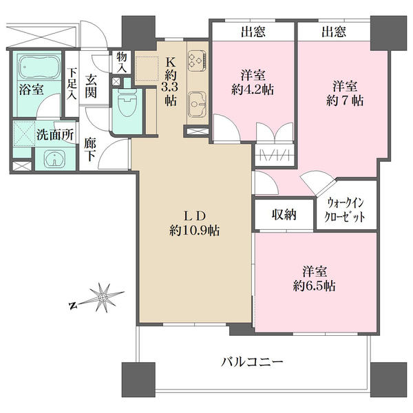 アトラスタワー北千住の間取図