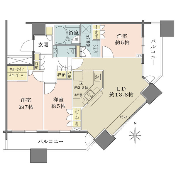 ミッドサザン・レジデンス御殿山の間取図