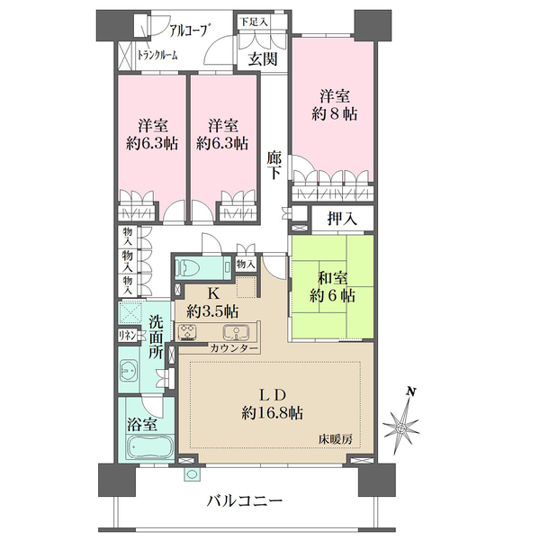 アクアテラカーム・スクエアの間取図