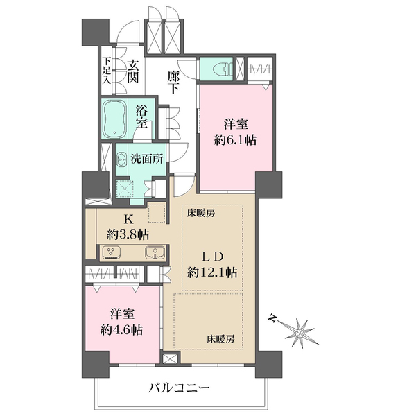 日暮里アインスタワーの間取図