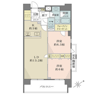 クリオ松戸伍番館の間取図