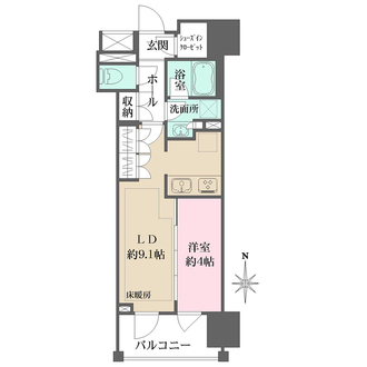 サンウッド錦糸町フラッツの間取図