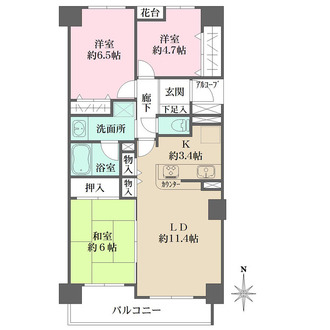 ファミールプラザ草加の間取図