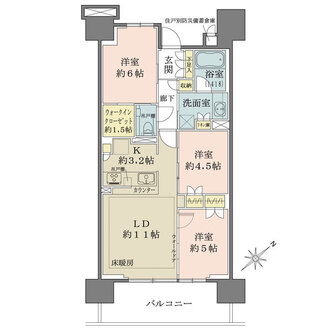 ザ・パークハウス松戸の間取図