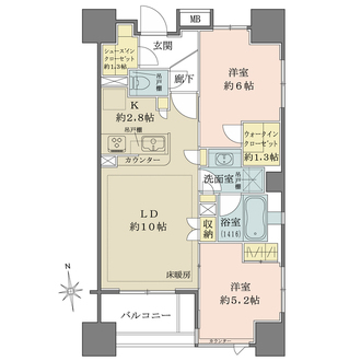 ザ・パークハウス浅草橋西レジデンスの間取図