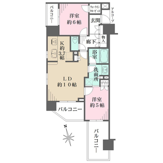 藤和シティホームズ北千住リアルステージの間取図