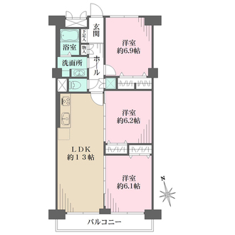 新松戸西パークハウスの間取図