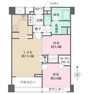 上野アインスタワーの間取図