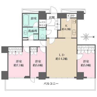 ルネッサンスタワー上野池之端の間取図