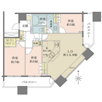 ミッドサザン・レジデンス御殿山の間取図