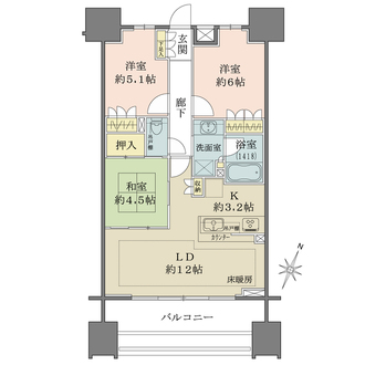 ザ・パークハウス越谷の間取図