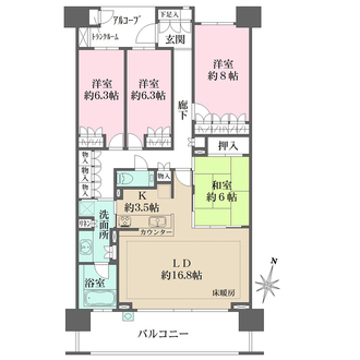 アクアテラカーム・スクエアの間取図