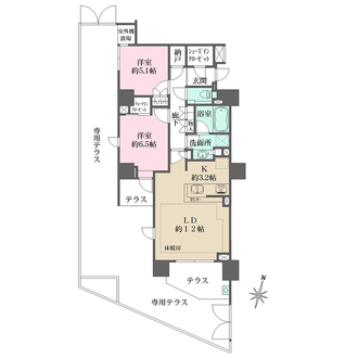 ザ・パークハウス池之端の間取図