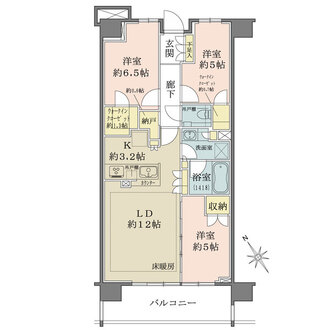 ザ・パークハウスオイコス八潮の間取図
