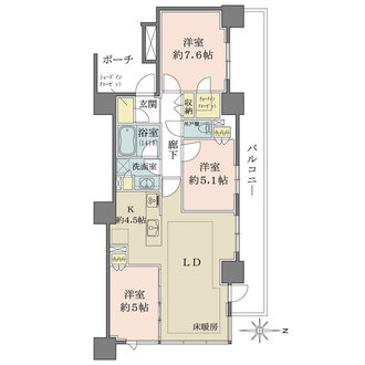 シティタワー金町の間取図