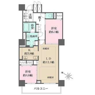 日暮里アインスタワーの間取図