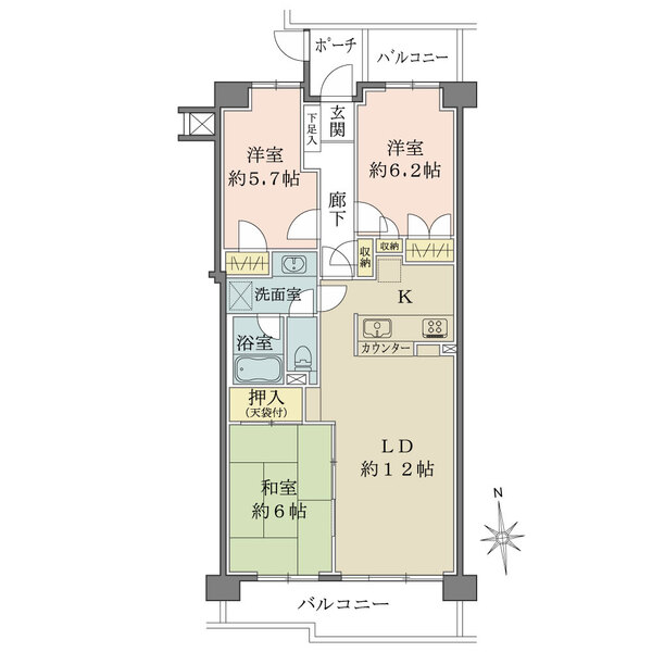 ルネ蒲田ガーデンステイツの間取図