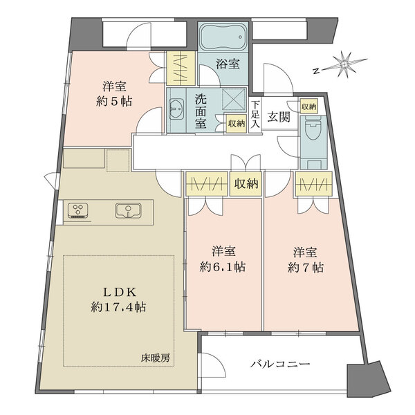 プラウド新宿御苑エンパイアの間取図