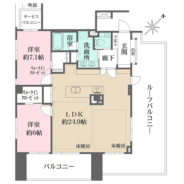 神宮外苑ハウスの間取図