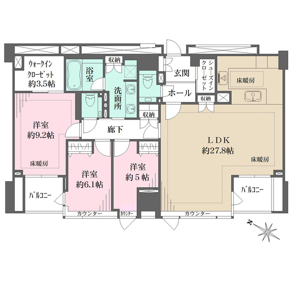 フォルム内藤町の間取図