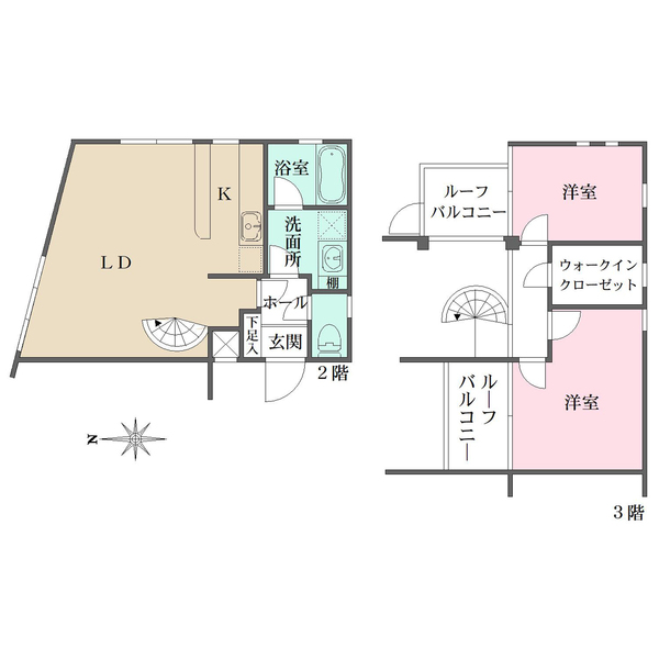 K-flatの間取図