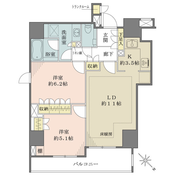 ザ・パークハウス新宿御苑西の間取図