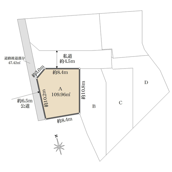A区画の間取図