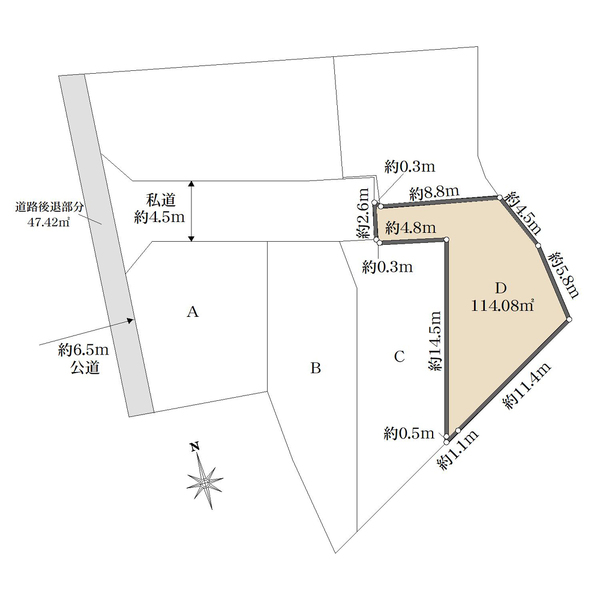 D区画の間取図