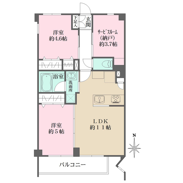 ロイヤルパレス東中野の間取図