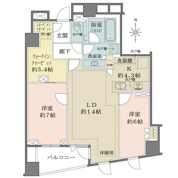 ザ・パークハウス代々木大山の間取図
