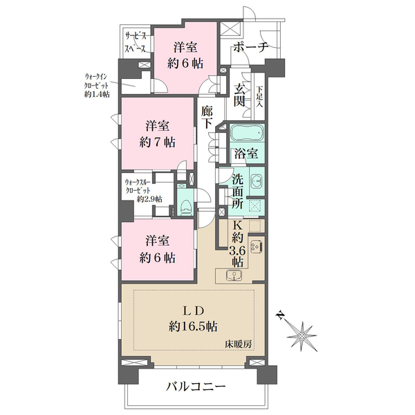 パークホームズ代々木西原の間取図