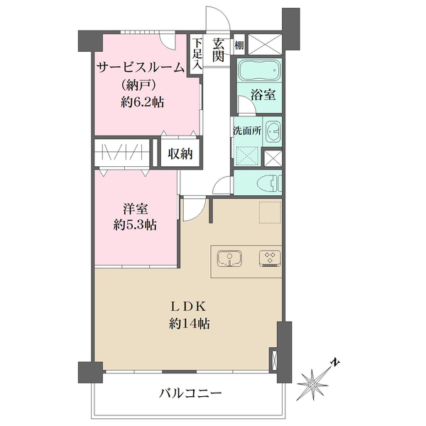 藤和シティホームズ代々木IIの間取図