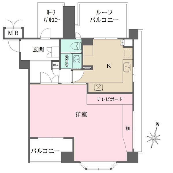 パークナード四谷の間取図