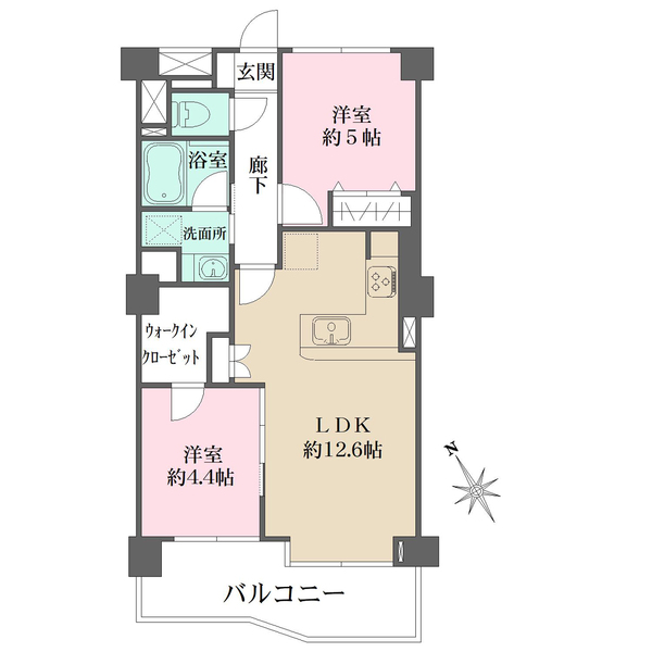 北参道ダイヤモンドパレスの間取図