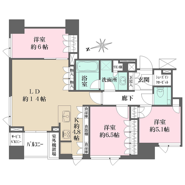 ザ・パークハウス西麻布レジデンスの間取図