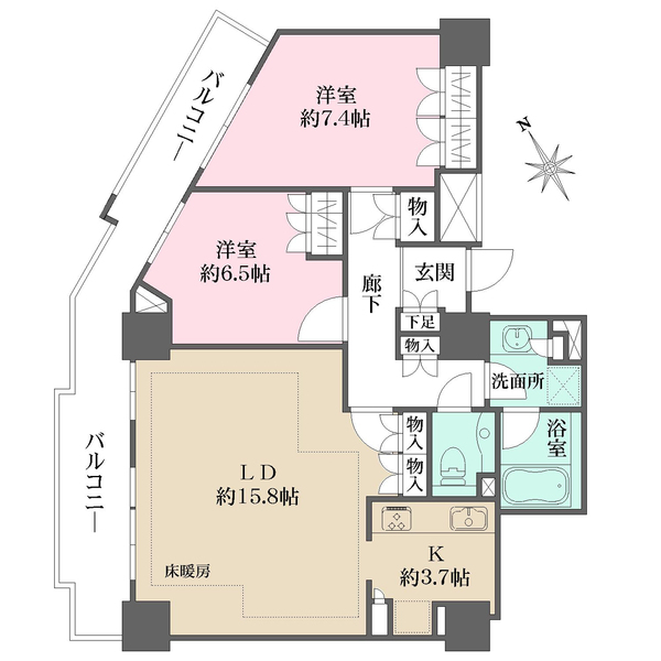 ローレルコート新宿タワーの間取図