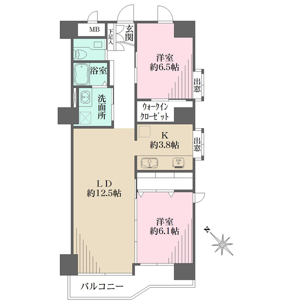 北参道ダイヤモンドパレスの間取図