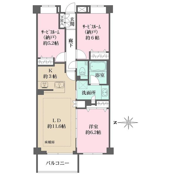 グランツオーベル目白近衛町の間取図