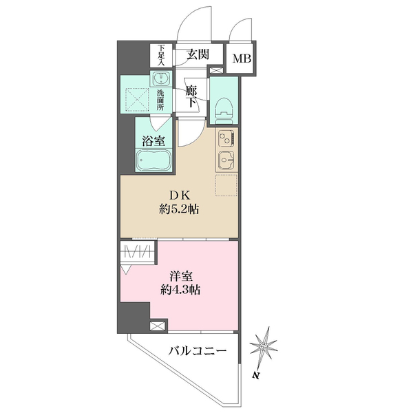 ハーモニーレジデンス新宿早稲田ザ・ガーデンの間取図