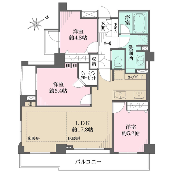 中野文園パークハウスの間取図