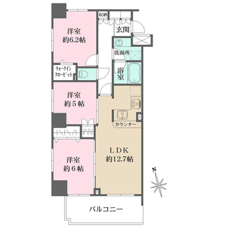 藤和シティホームズ西早稲田の間取図