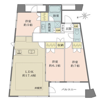 プラウド新宿御苑エンパイアの間取図