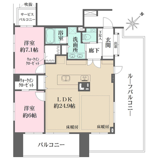 神宮外苑ハウスの間取図